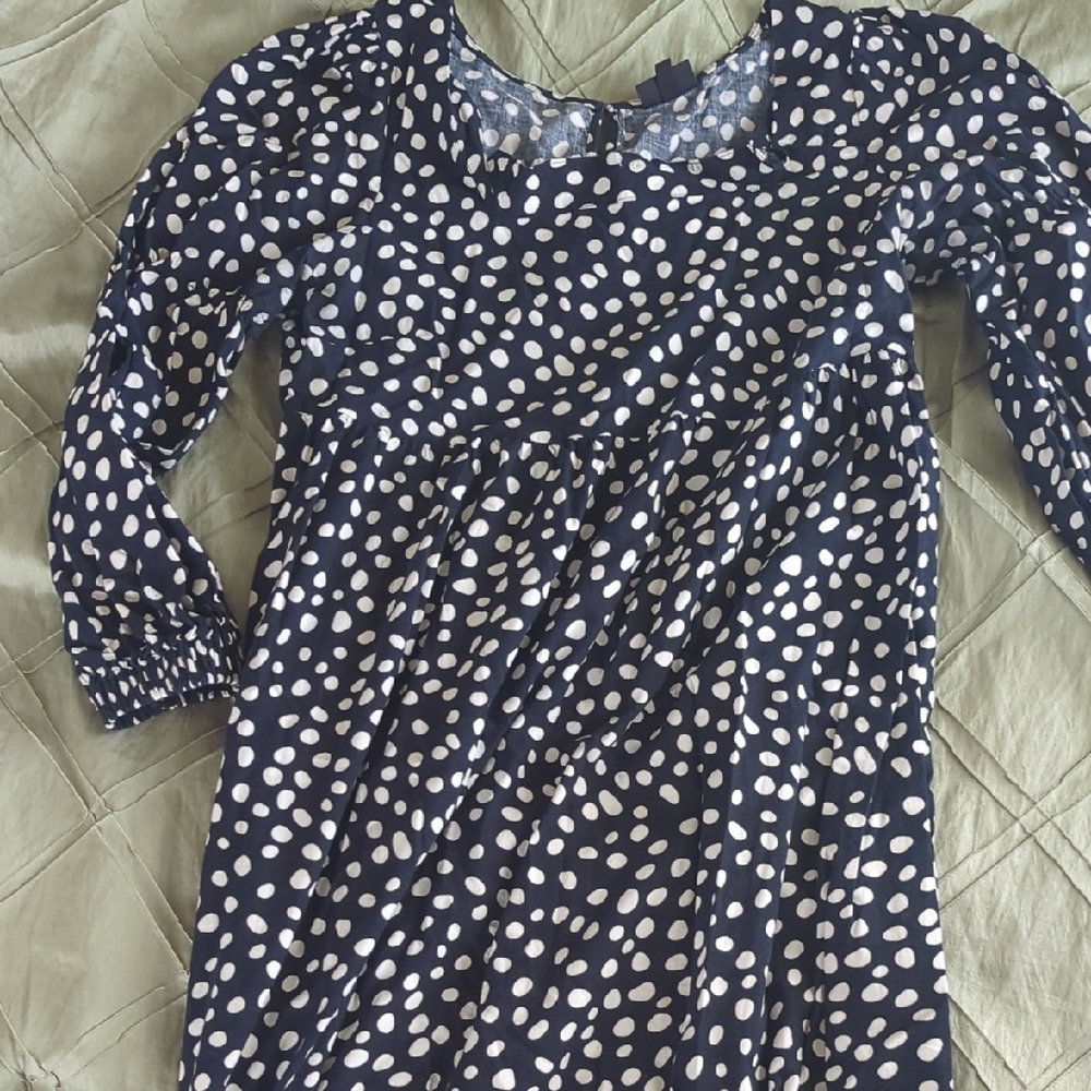 Who What Wear Navy and White Polka Dot Maxi Dress